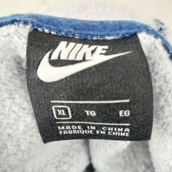Nike Hooded Sweatshirt Hoodie Spell Out Center Swoosh Youth XL Womens Small Blue - Picture 4 of 7